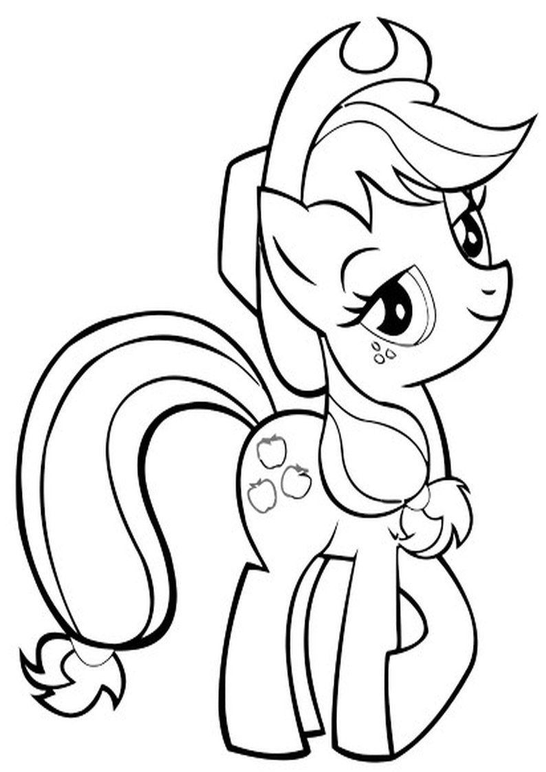 Online coloring book: Happy Applejack coloring book